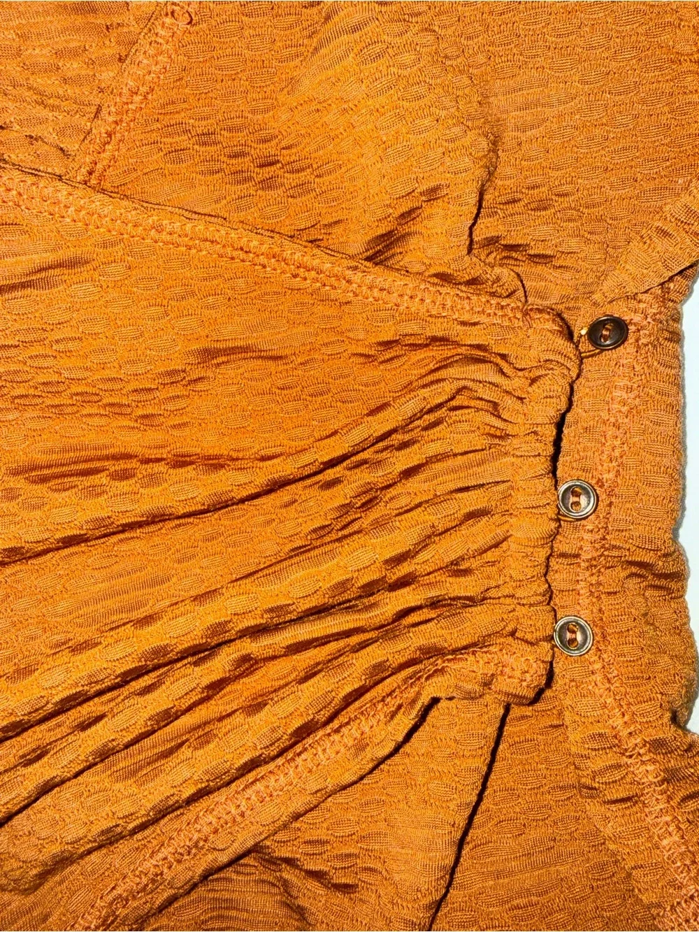 Free People Copper Wrap Blouse with Side Ruching